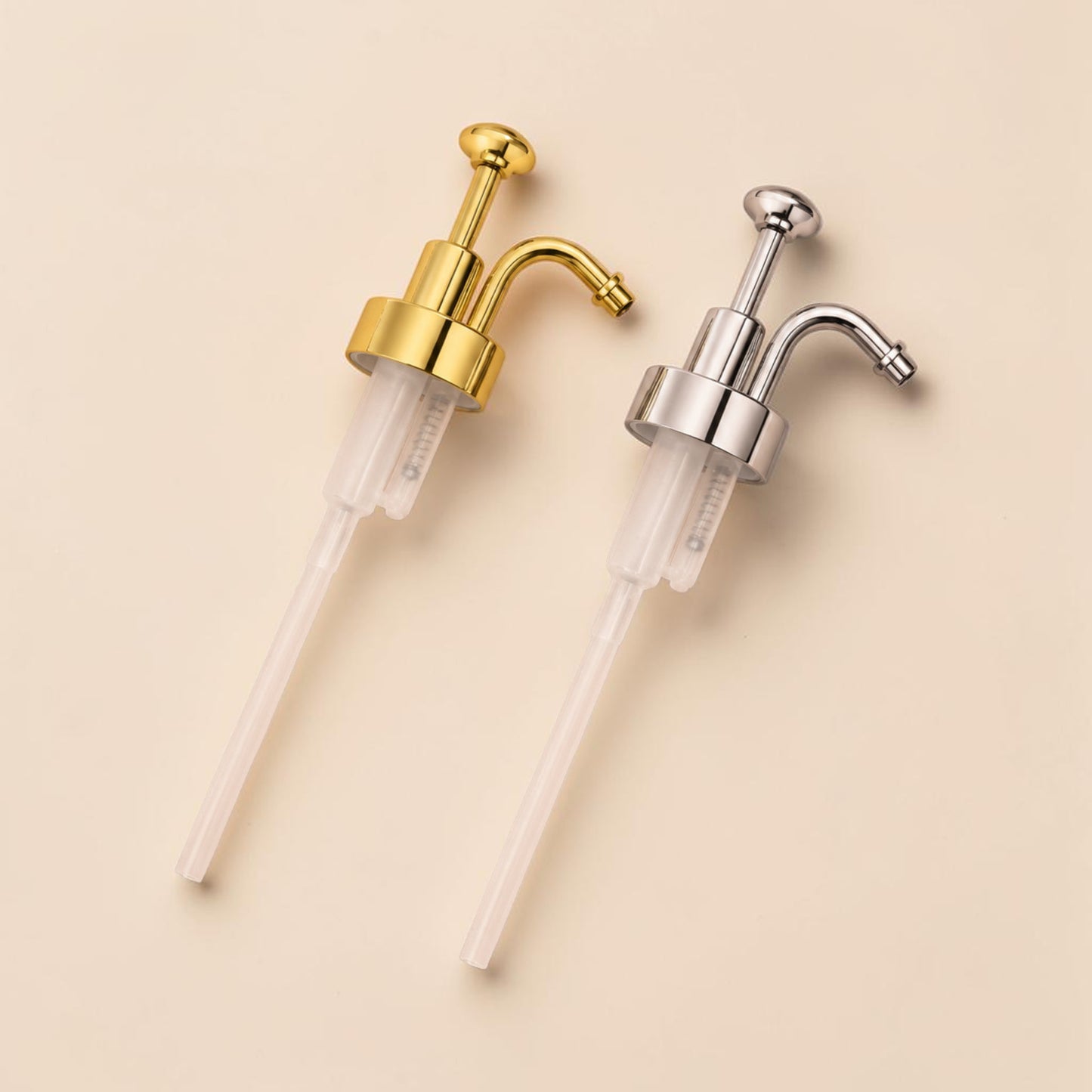 Distributeur à sirop en verre 500 ml – Pompe Or ou Argent