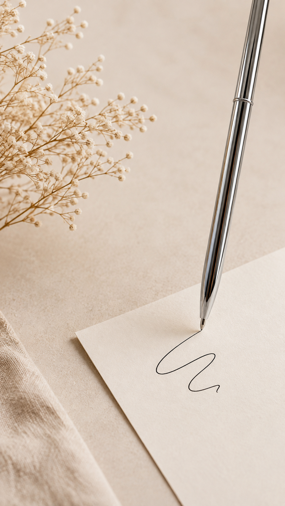 Stylo élégant encre noir avec pochon velour
