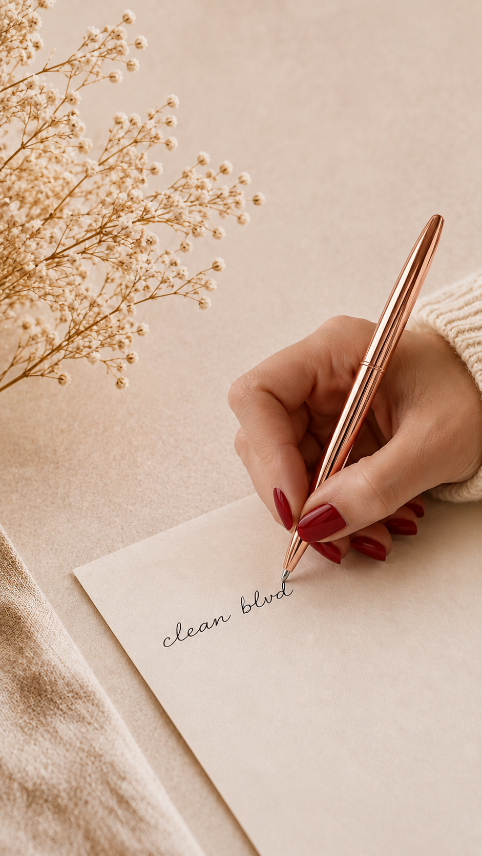 Stylo élégant encre noir avec pochon velour
