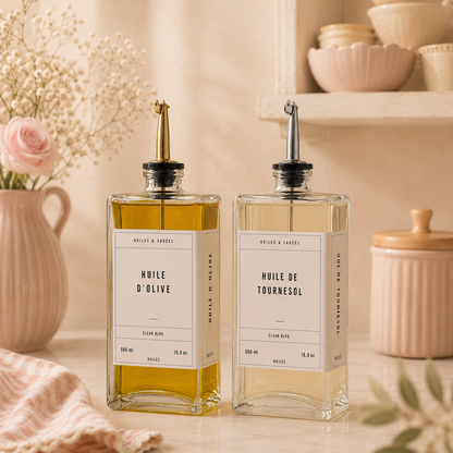Huilier en Verre 500 ml avec Bec Verseur