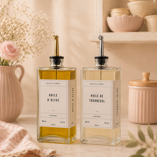 Huilier en Verre 500 ml avec Bec Verseur