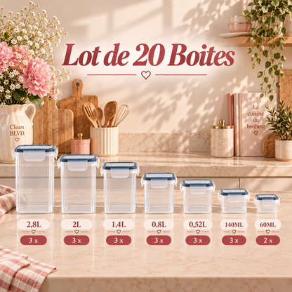 Lot de Boîtes de Rangement Hermétiques