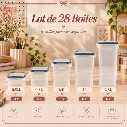 Lot de Boîtes de Rangement Hermétiques