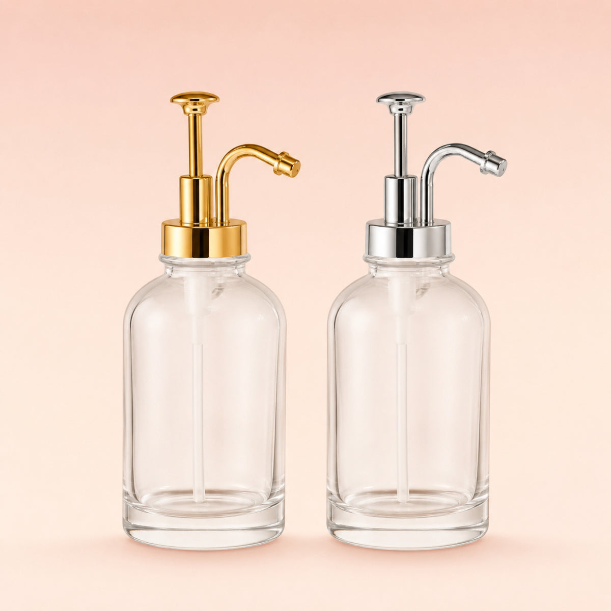 Distributeur à sirop en verre 500 ml – Pompe Or ou Argent