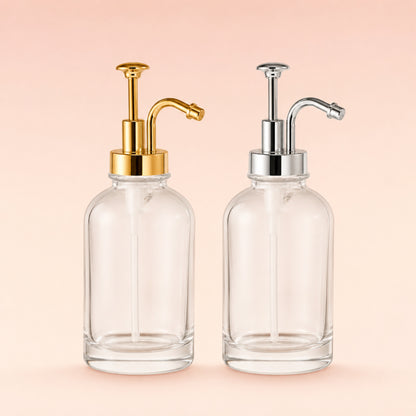 Distributeur à sirop en verre 500 ml – Pompe Or ou Argent